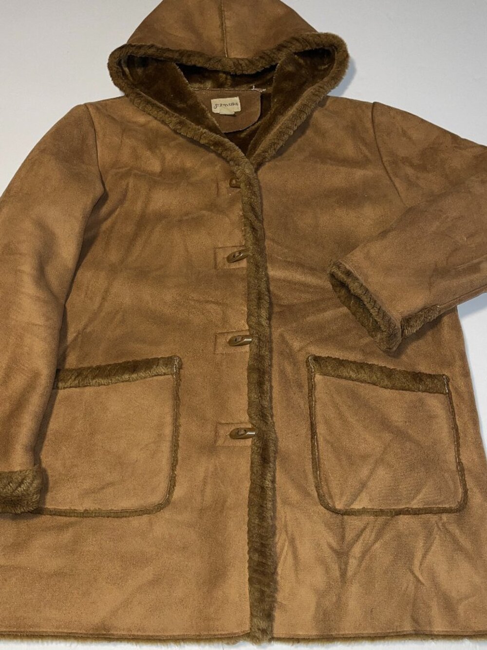 St John’s Bay women’s hooded faux fur lined coat size 1X